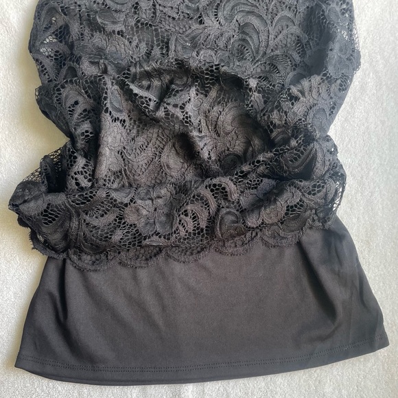 NWT Forever 21 Black cocktail Lace Dress with off shoulder sleeves Size M - Picture 8 of 8
